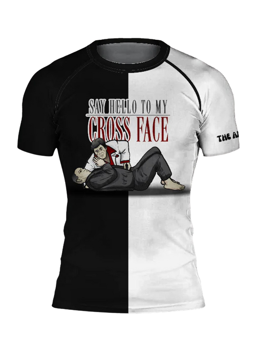 "Say hello to my cross face" Rashguard