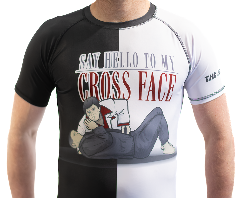 "Say hello to my cross face" Rashguard